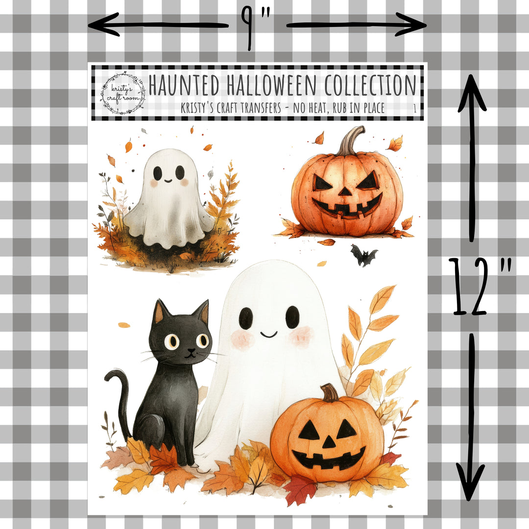 Haunted Halloween - Haunted Friends Rub On Transfers - 1