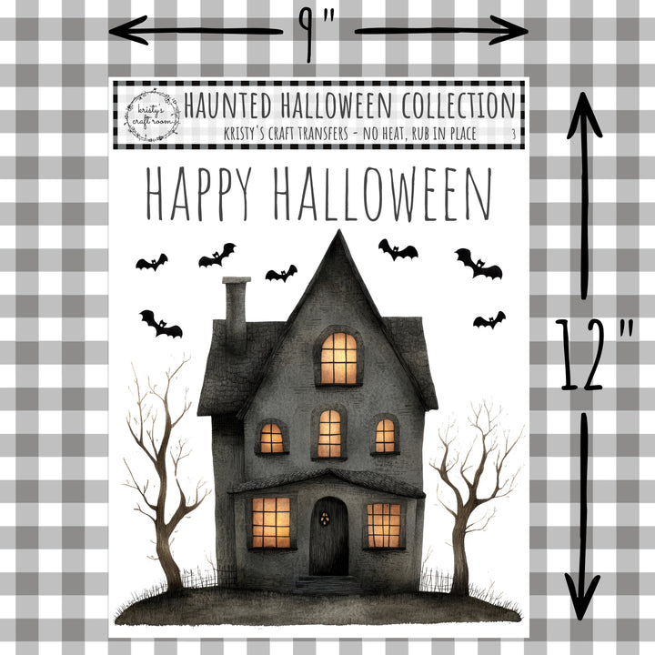 Haunted Halloween - Rub On Transfer - Bundle