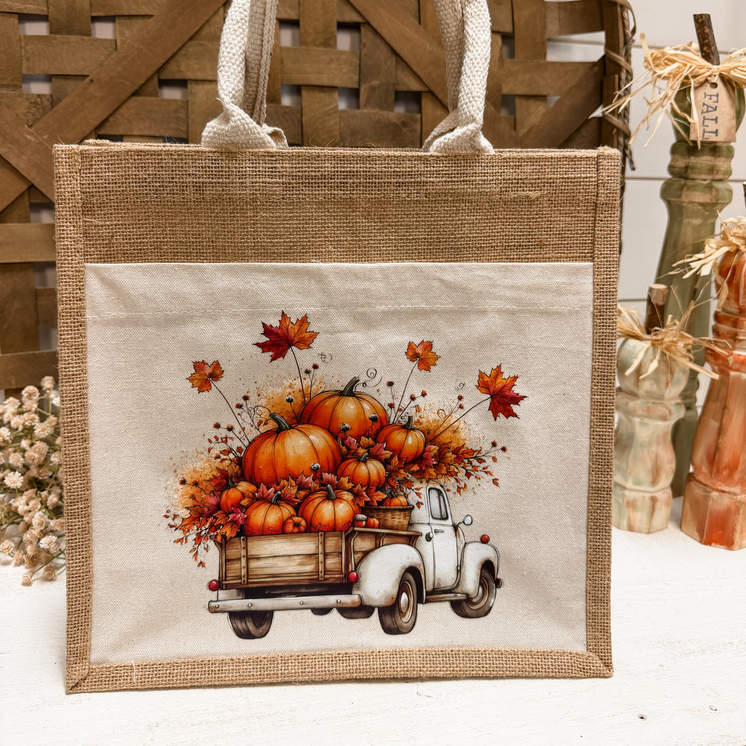 Pumpkins &amp; Petals Truck Load of Pumpkins - Rub On Transfers
