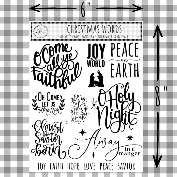 Christmas 2026 Word - Rub On Transfer - Bundle