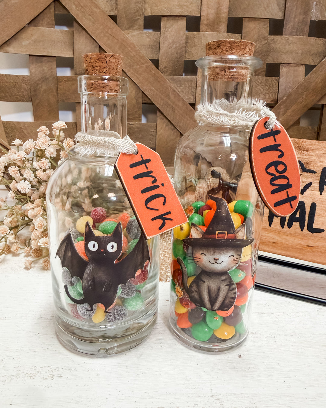 Haunted Halloween - Bats &amp; Cats Rub On Transfers