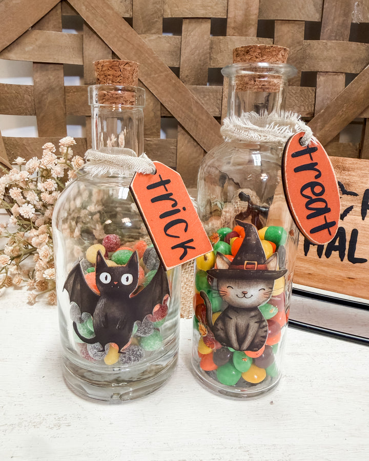 Haunted Halloween - Bats &amp; Cats Rub On Transfers