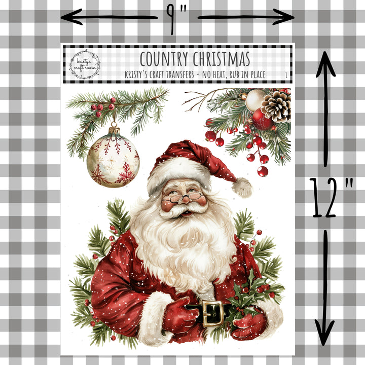 Country Christmas - Rub On Transfer - Bundle