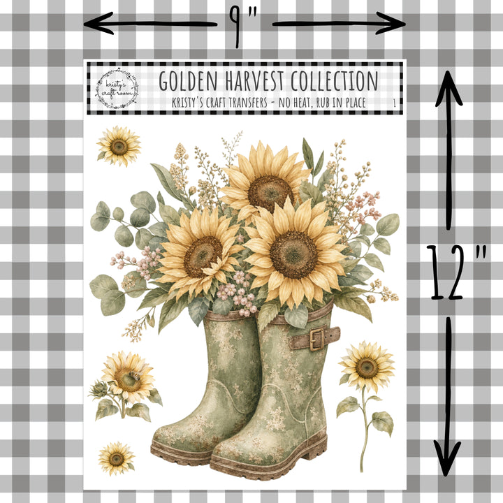 Golden Harvest - Rub On Transfer - Bundle