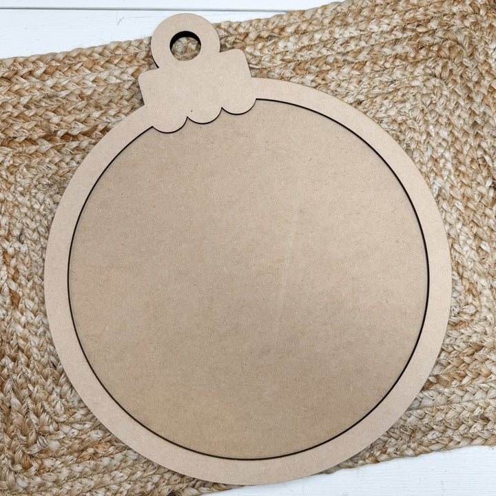 Ornament Frame Wood Cutout Shape - 10 Inch Opening