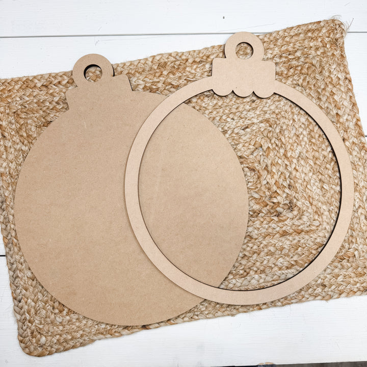 Ornament Frame Wood Cutout Shape - 10 Inch Opening