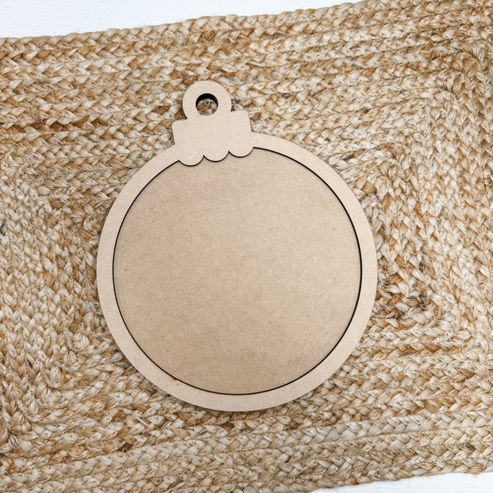 Ornament Frame Wood Cutout Shape - 6.75 Inch Opening