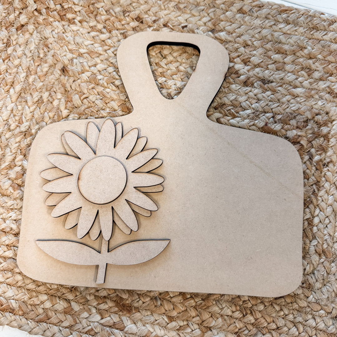 Flower Cutting Board Wood Blank