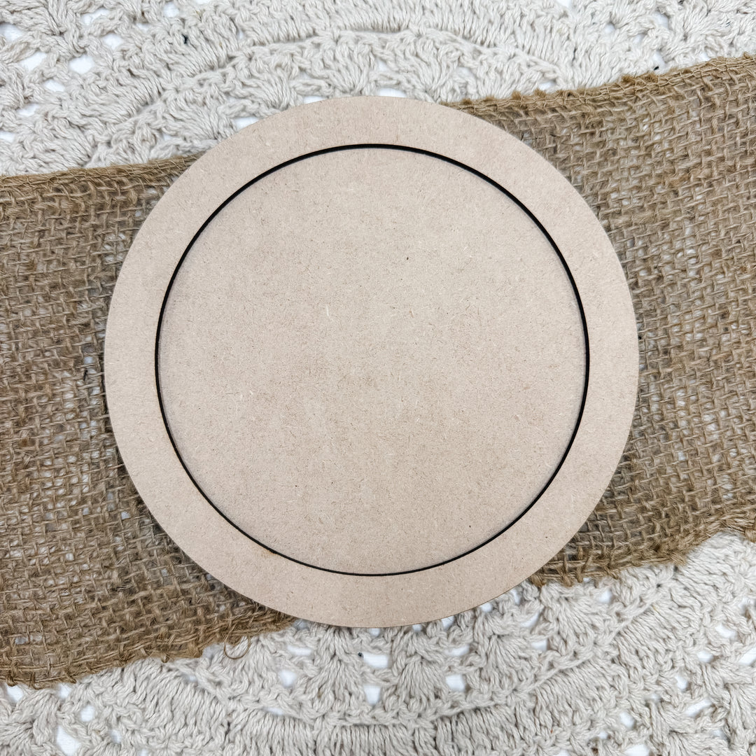 Medium Round Frame Wood Blank 6"X6"