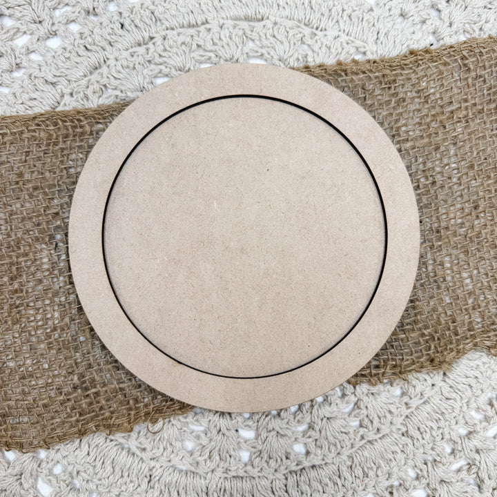 Medium Round Frame Wood Blank 6"X6"