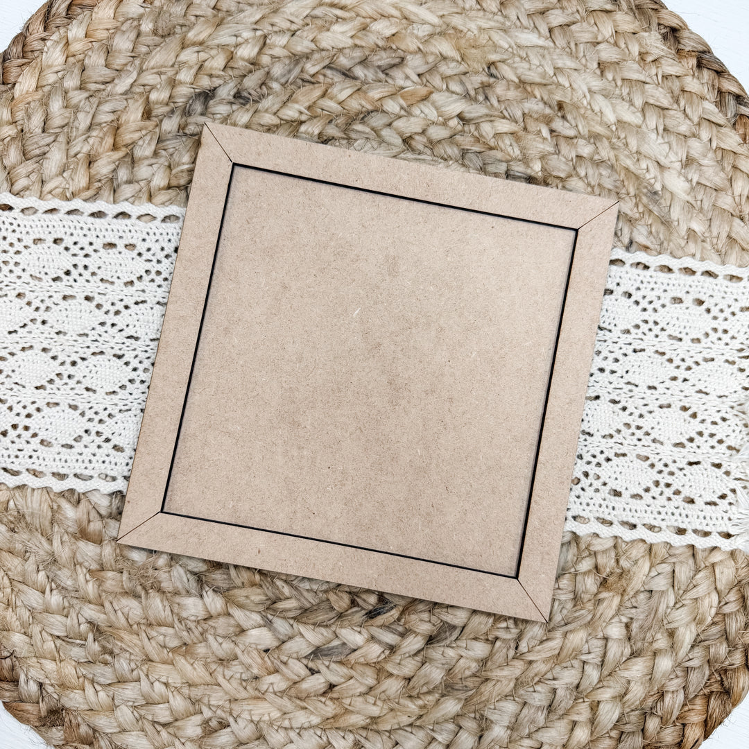 Medium Square Frame Wood Blank 6"X6"