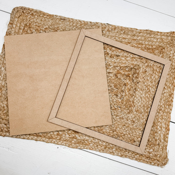 Large Square Frame Wood Blank 10"x10"