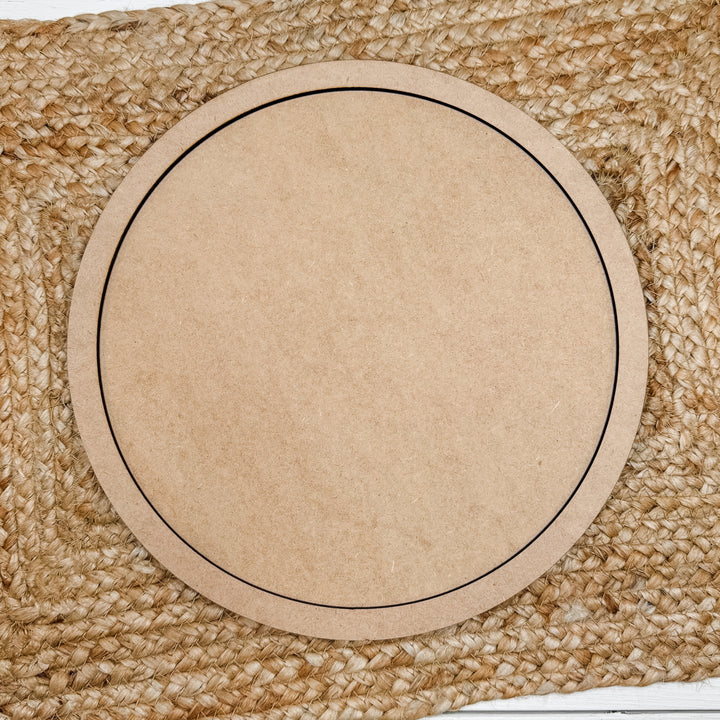 Large Round Frame Wood Blank 10"x10"