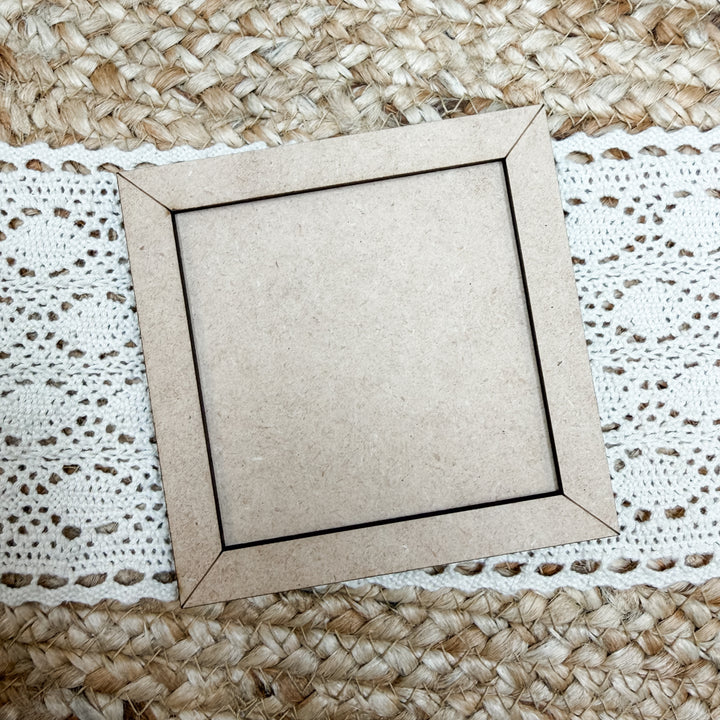 Small Square Frame Wood Blank 4"X4"