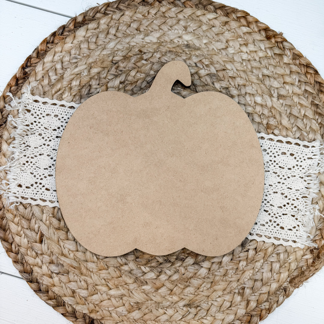 Large Pumpkin Wood Cutout Blank