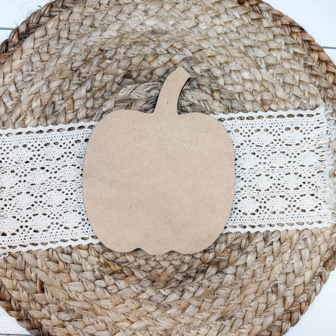 Medium Pumpkin Wood Cutout Blank
