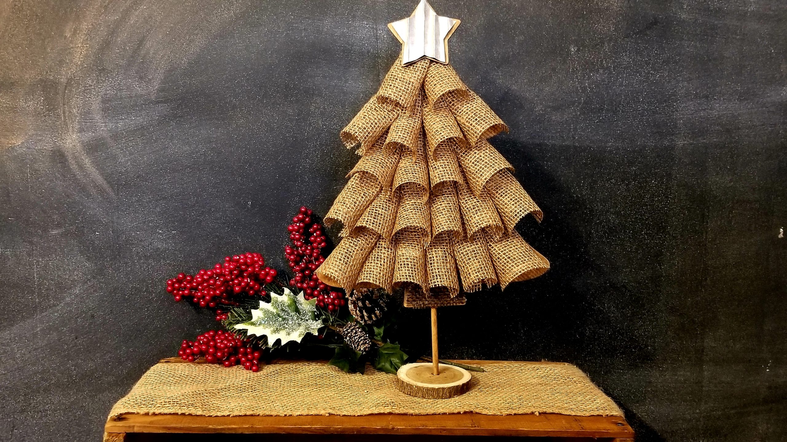 Ribbon Christmas Tree Ornament DIY - Rustic Crafts & DIY