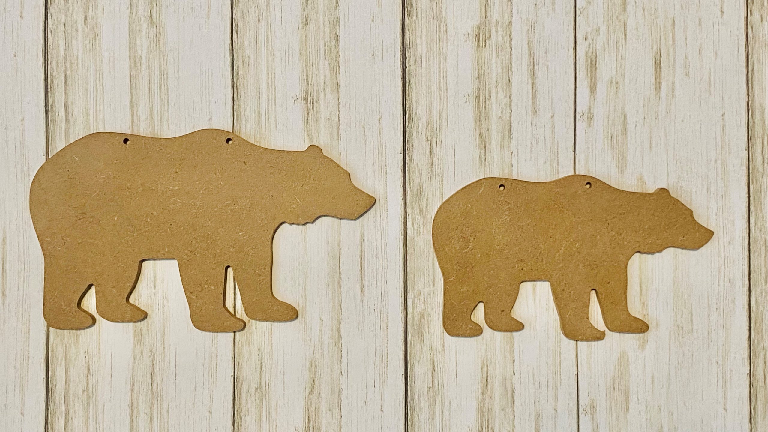 wood teddy bear cutout