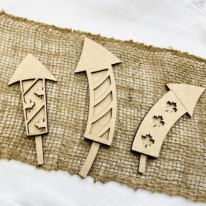 Canadian firecracker wood cutout for crafting