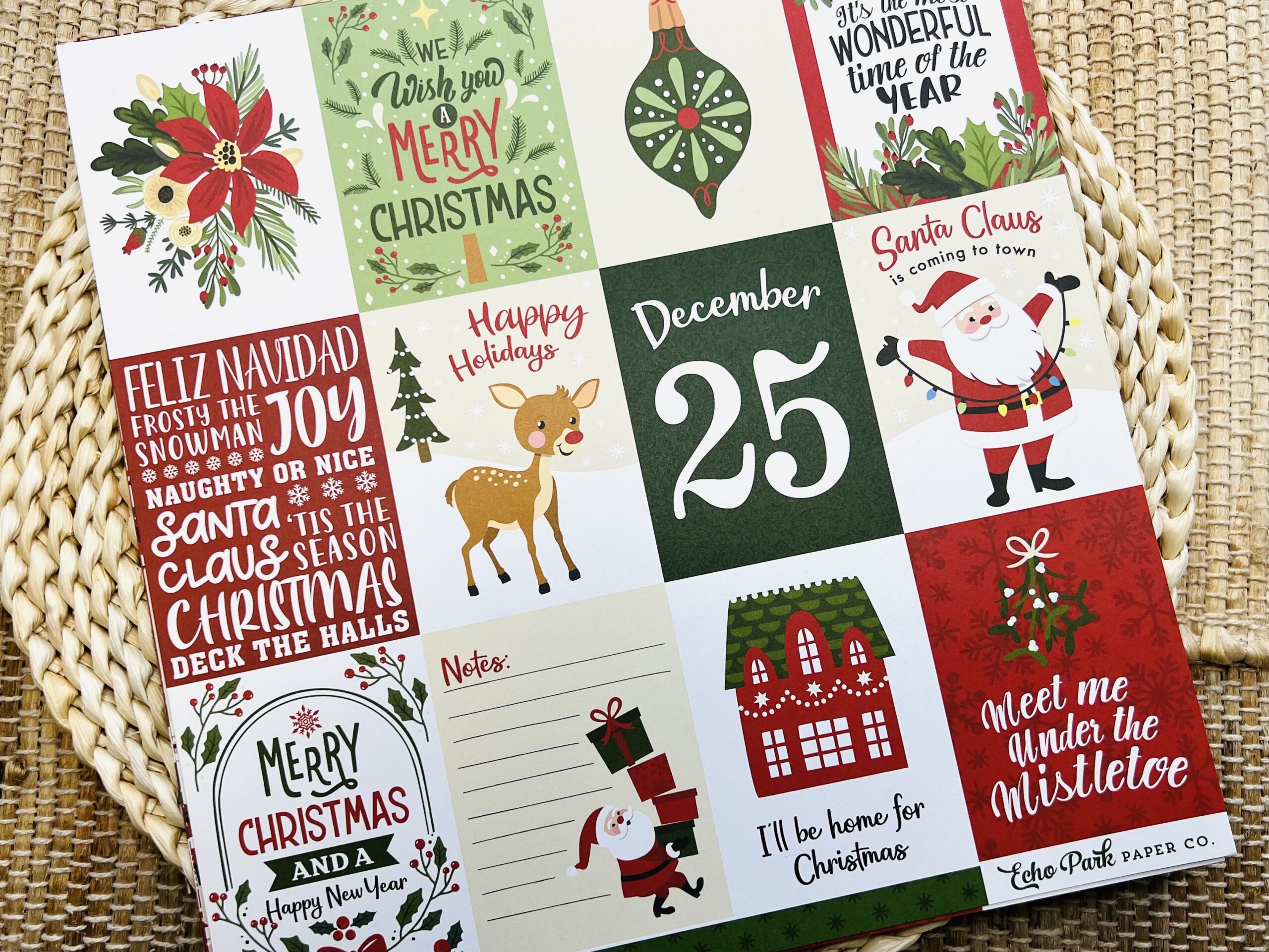 Christmas Scrapbook Paper and Stickers