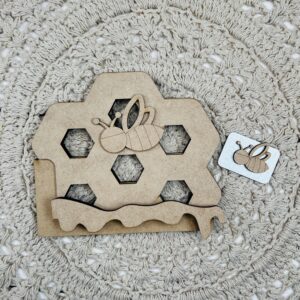 Bee Honeycomb - Wood & Metal Cutout Set for Interchangeable Truck