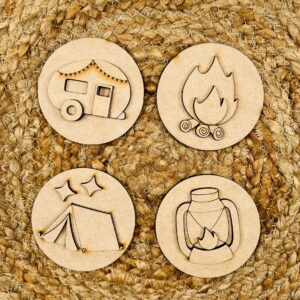 Bundle of Camping Inserts for Interchangeable Sign - Three Inch Round