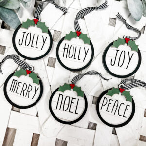 Shiplap Christmas Ornaments - Christmas in July