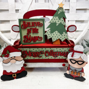 Mr. & Mrs. Clause Tiered Tray Set - Christmas in July