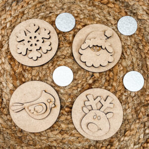 Bundle of Christmas Inserts for Interchangeable Sign - Three Inch Round